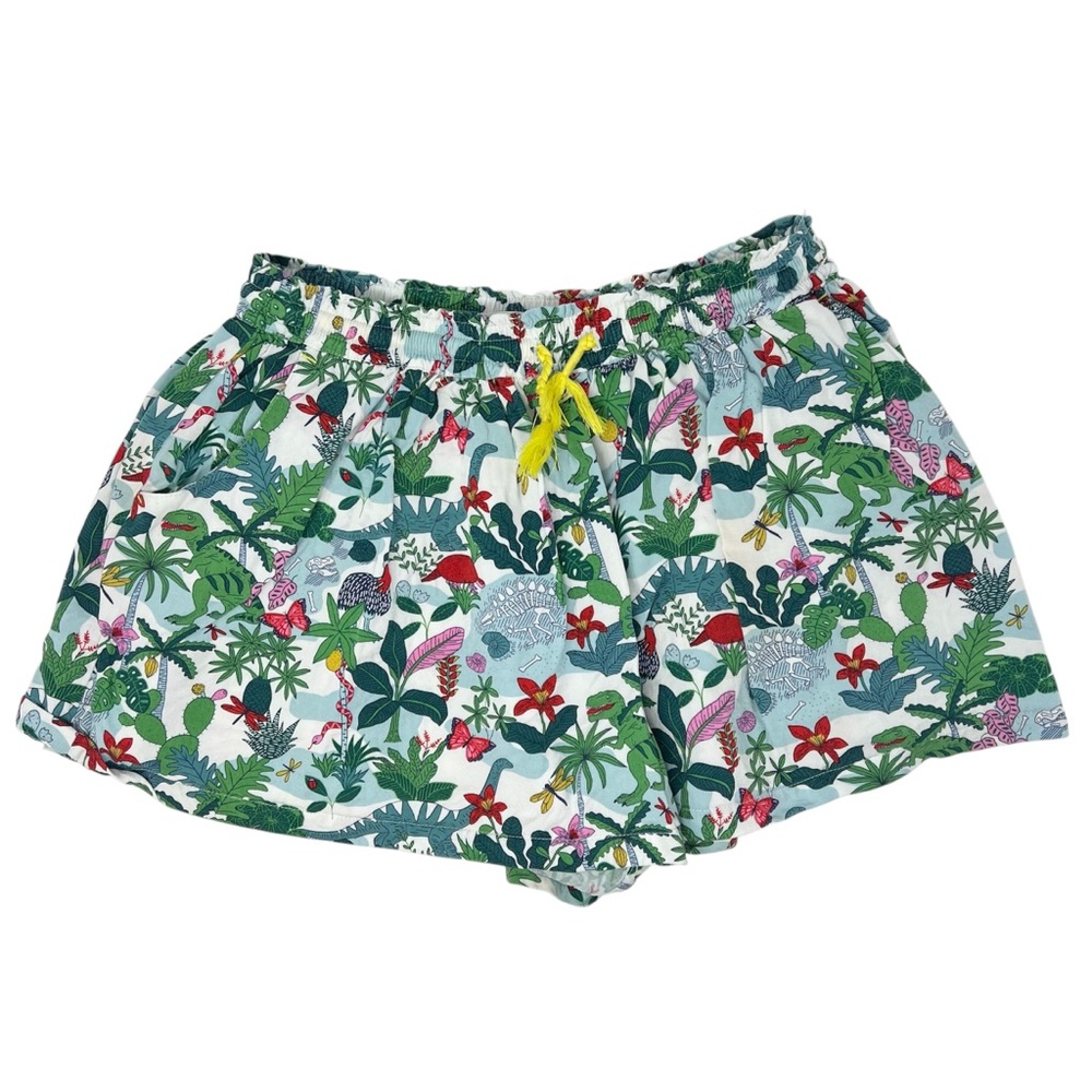 Boden Tropical Floral Print Pull On Shorts Girls 13-14 Youth Drawstring Pockets